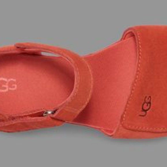 NWT - UGG Women's Ileana Strap Wedge Sandal, RED Pepper, 8 - Picture 8 of 8